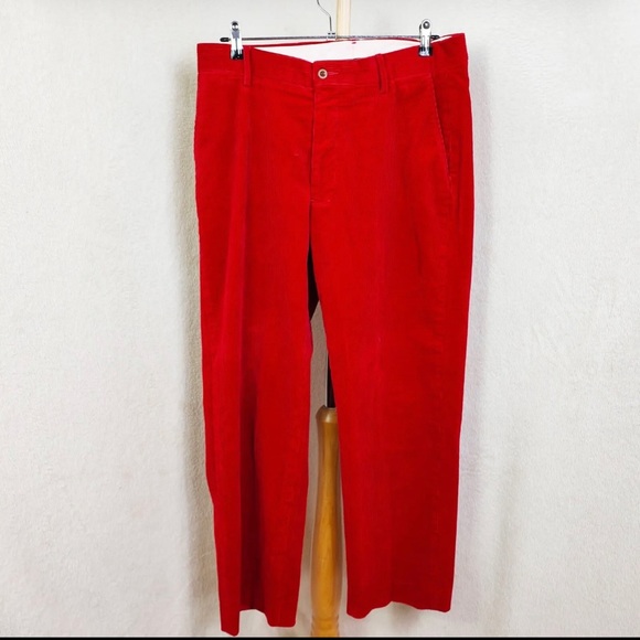 Polo Ralph Lauren Other - Polo Ralph Lauren Men’s Bright Red Straight Leg Cords Corduroy Trousers W33 L30